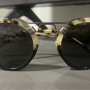 Krewe St Louis Tortoise Shell Round Sunglasses